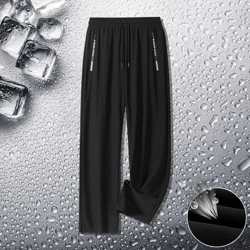 Summer Men Casual High End Ice Silk Pants Sports Pants QuickDrying Mens Trousers Sweatpants Male Elastic Plus Size 8xl 7xl 6xl W250826