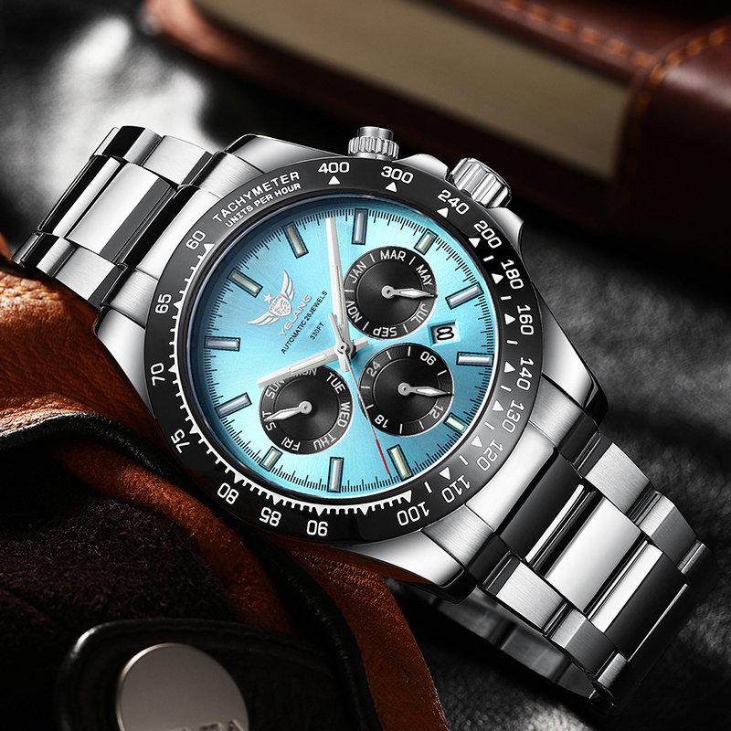 Yelang 42mm Men Luminous Watch Luxury Japan MIYOTA 9120 Automatic Movement 10Bar 100M Waterproof Military Style Watch V1033 - view 9