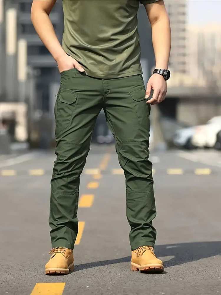 New Tactical Cargo Pants Men Outdoor Cargo Trousers Multipocket Waterproof Pants Autumn Spring Outdoor Workwear Hiking Trousers W250826