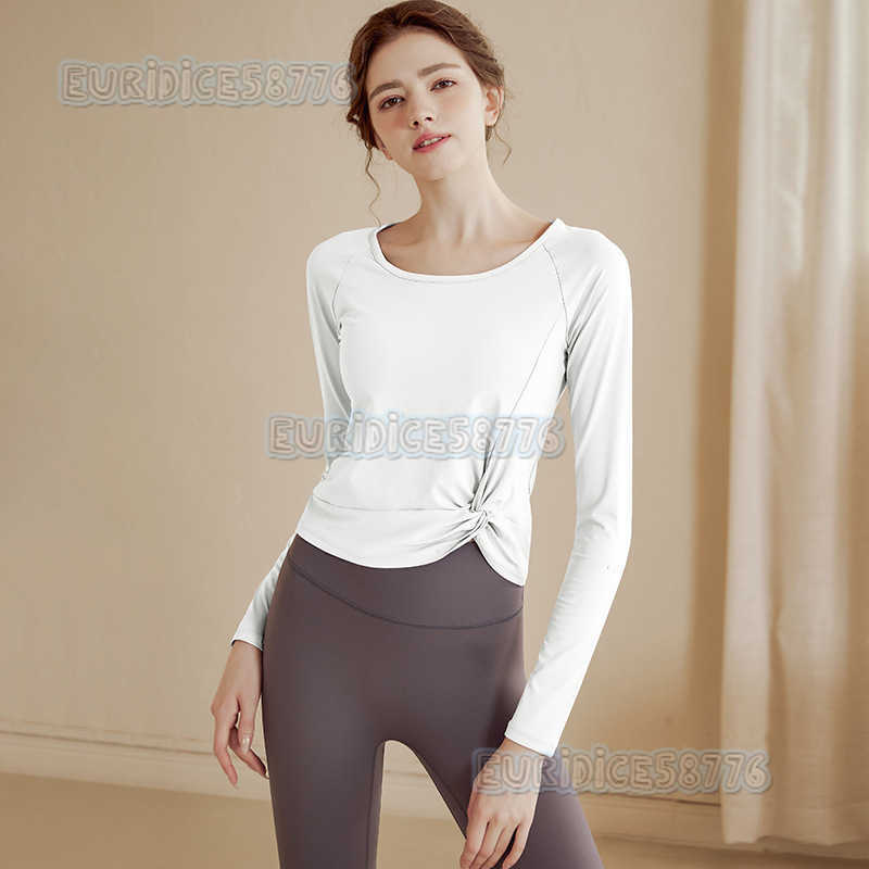 Highend Yoga Wear Long Sleeve Tshirt Slim Fit Sports Top for Women Running Winter Pilates Training Fitness Wear H250825
