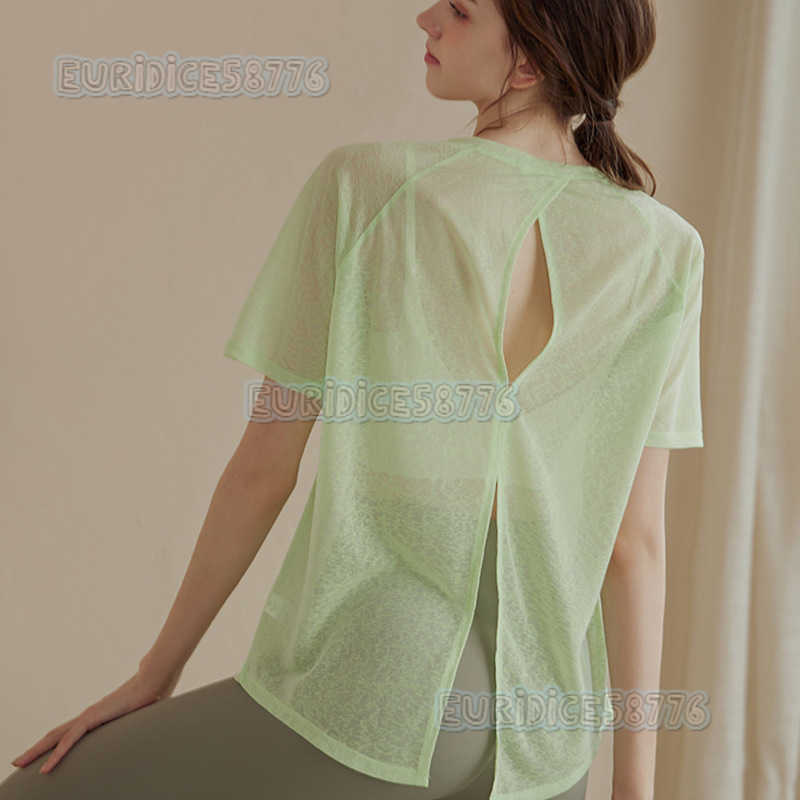 Loose Yoga Shirt for Women Lightweight Sports Top Slimming Quickdry Short Sleeve Tshirt New Summer Fitness Wear H250825