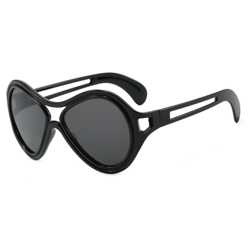 Futuristic Over sized Sunglasses Bold Unisex Frame with U V 400 Protection Retro Tech Inspired Style