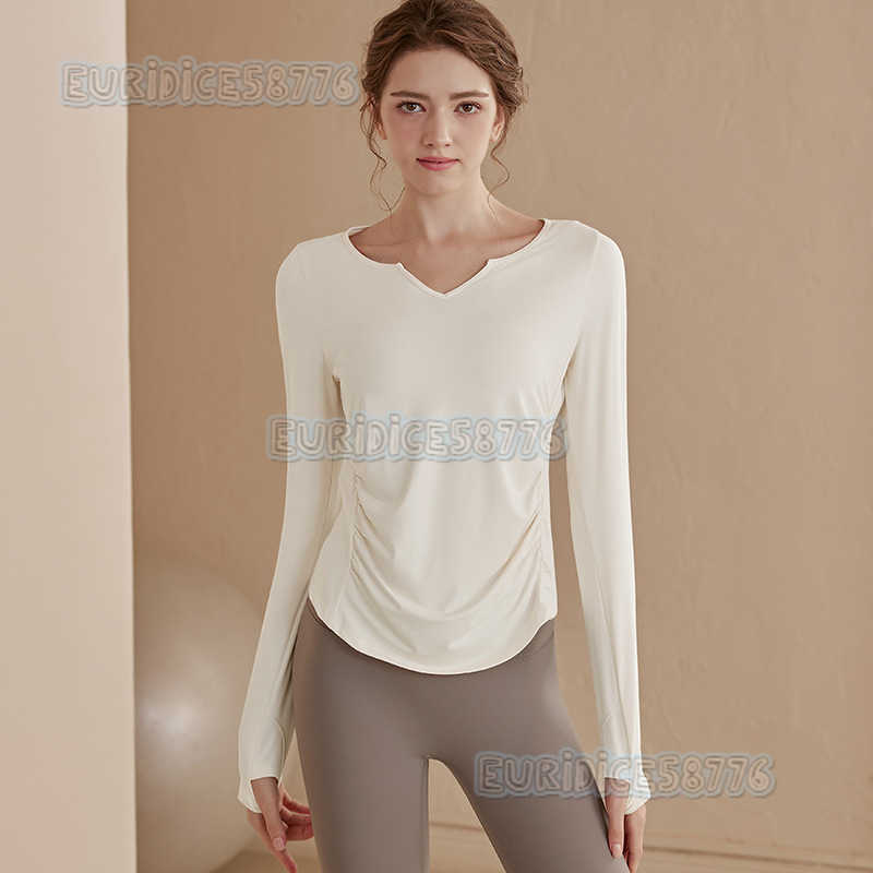 2025 New Quickdry Loose Sports Top Women Yoga Wear Long Sleeve Tshirt Breathable Slimming Running Fitness Wear H250825