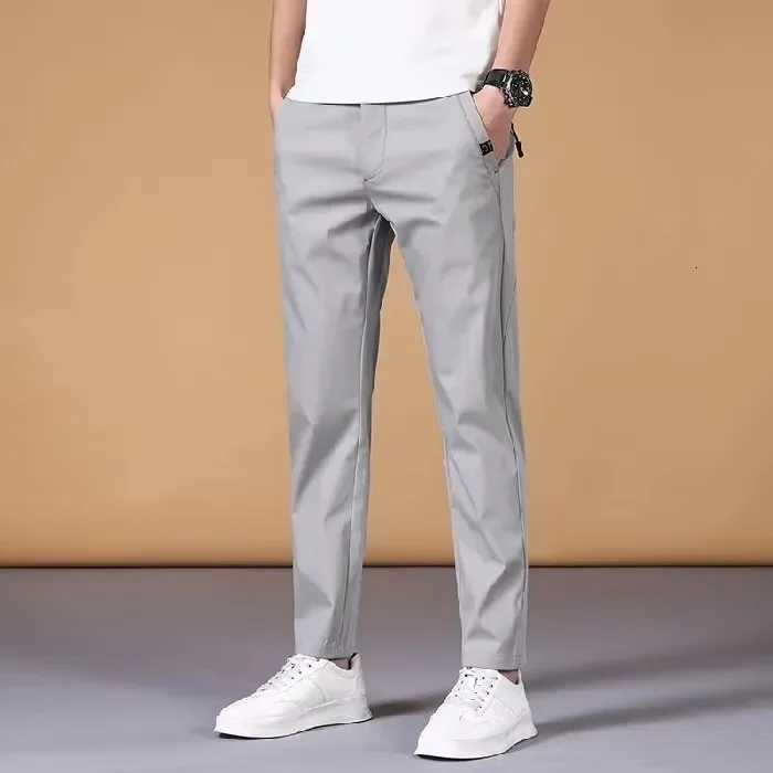 Summer Thin Casual Pants for Men Loose Fit Full Length Korean Fashion Trousers for Four Seasons W250826