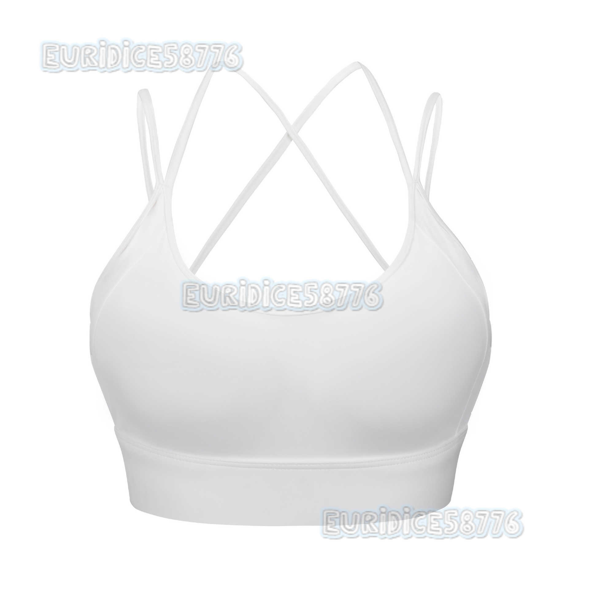 Highend Yoga Sports Bra Cross Back Shockproof Gathered Yoga Running Fitness Onepiece Sports Bra H250825 DMG2