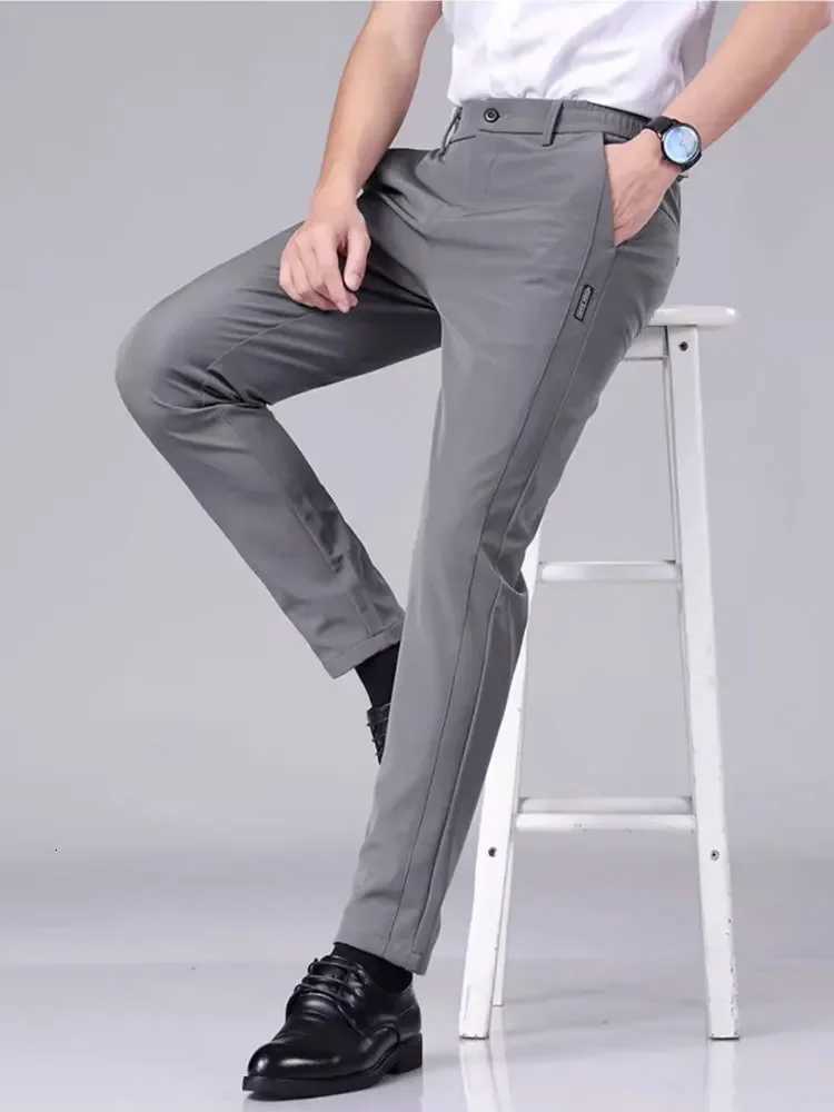 Mens Casual Pants Straight Leg Loose Black Suit Pants Professional Business Formal Suit Pants Oversized W250826