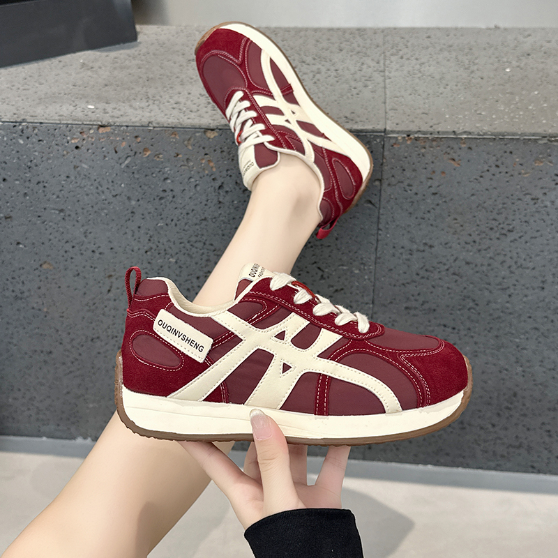 Thick-soled Aggan shoes for women 2025 Autumn new women's shoes Versatile fashionable sports casual shoes Dexun shoes