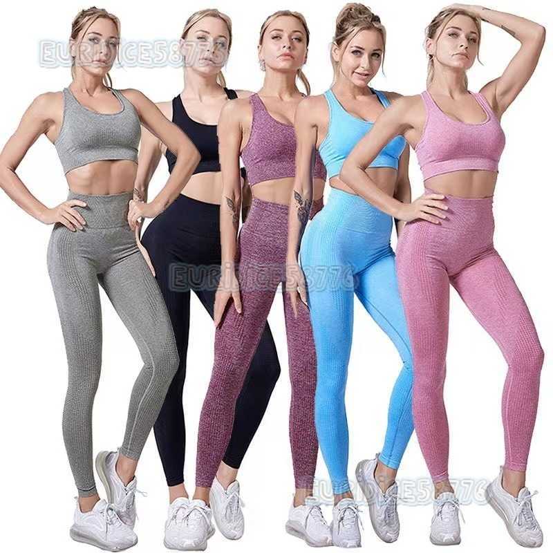 Diandian Seamless Yoga Two Piece Bra Tank Top Pants Set Womens Sports Fitness Quick Drying Clothes Hip Up Yoga Suit H250825