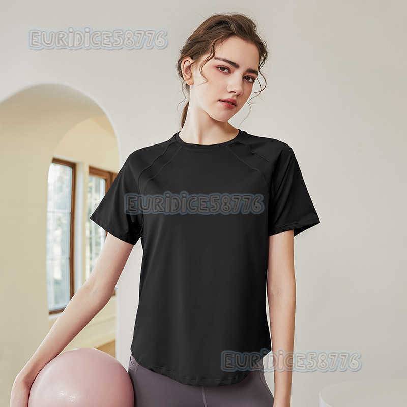 Loose Quickdry Sports Top for Women Short Sleeve Tshirt Yoga Wear Breathable Running Training Plus Size Slimming Fitness Wear Summer H250825