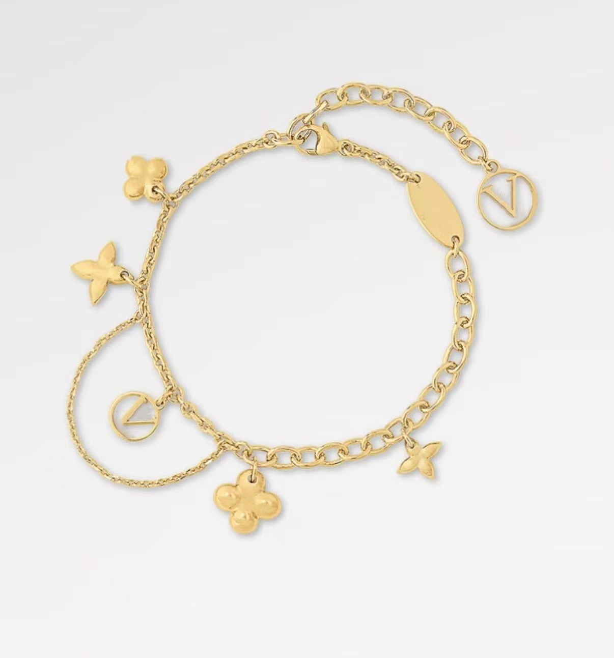 Gold designer bracelet designer women men clover bracelet charm bracelet High quality non fading unisex designer jewelry louise bracelet Wedding Gift