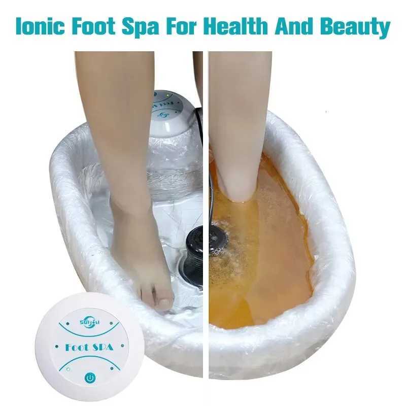 Detox Ion Electric Mini Foot Spa Bath Massager Machine FootBath Cleanse Footspa Vibrating Whirlpool Care Arrays Aqua Health Therapy W250826