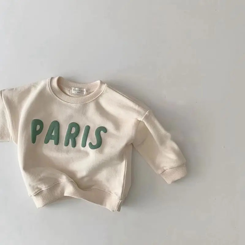 MILANCEL Autumn Baby Hoodie Infant Long Sleeve Loose Casual Letter Sweatshirt Girls Tops 250826