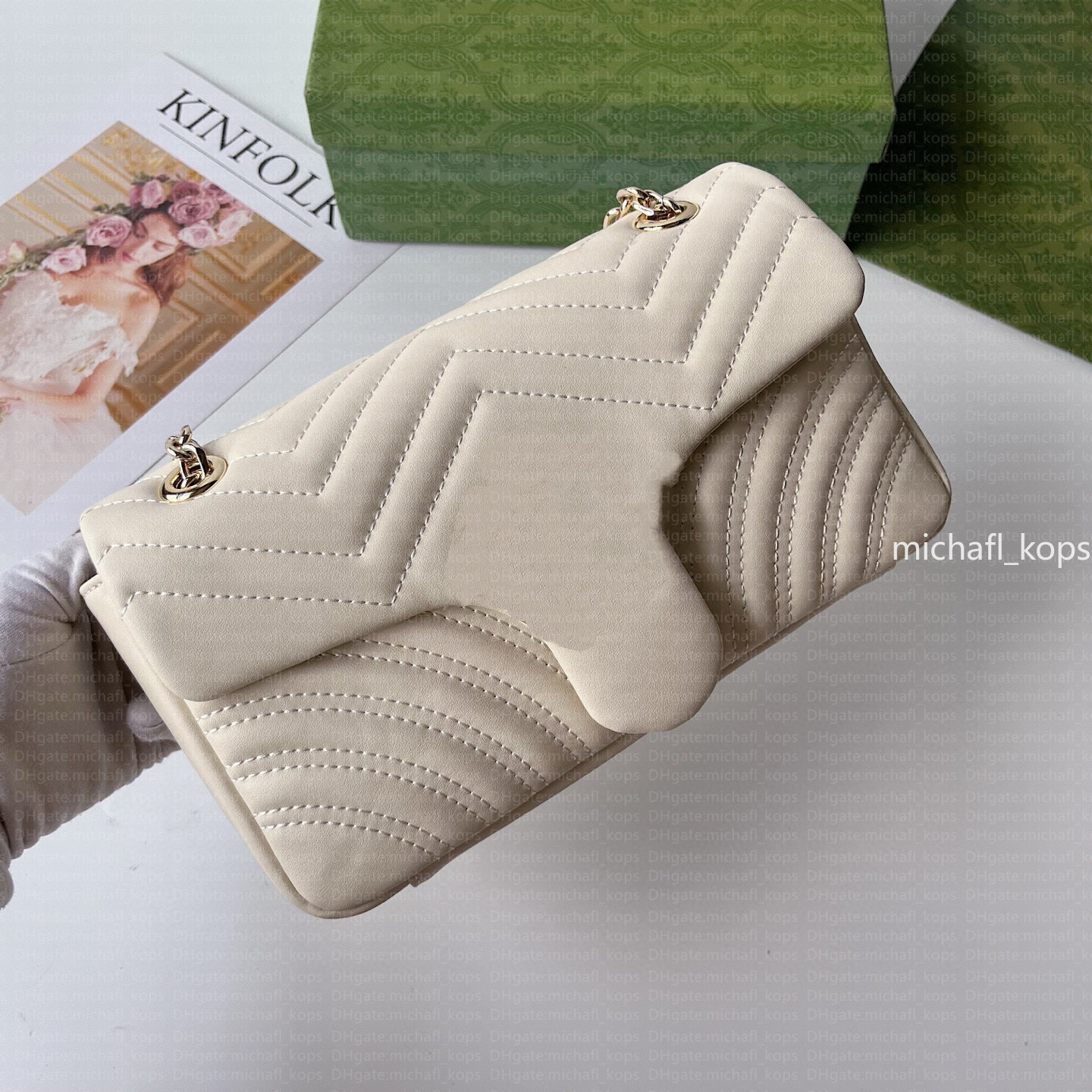 10A Top Quality 1:1 Designer Bag Classic Marmont Buckle Flip Bag Women's Shoulder Bag Luxury Retro Chain Bag Genuine Leather Mirror Quality Commuter Bag Crossbody Bag