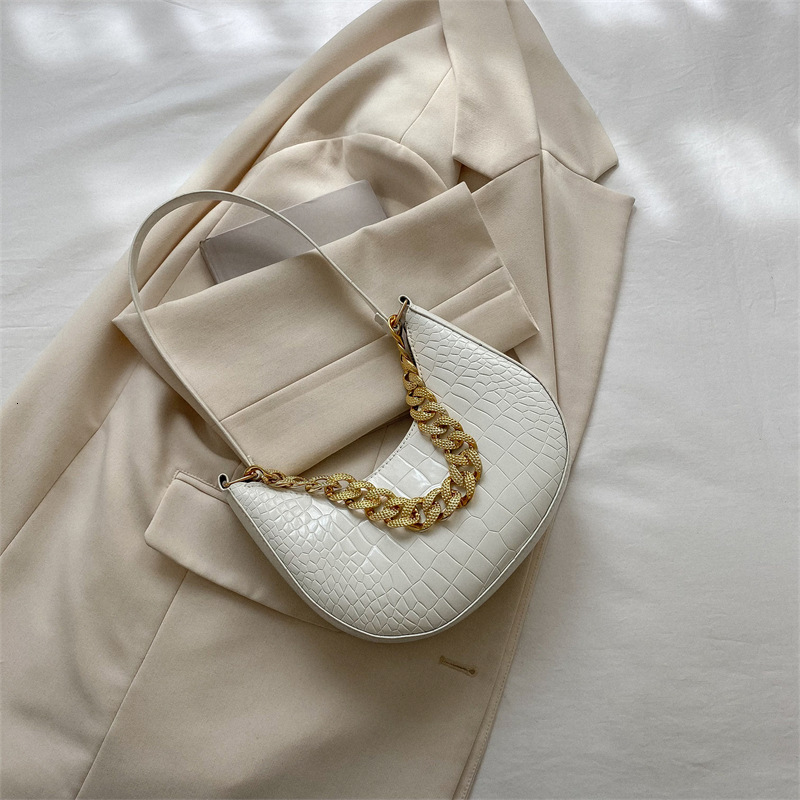 Luxury Brand Designer Bag Solid Color Underarm Bag For Women 2025 New Trendy Fashionable Single Shoulder Bag Casual Chain Crossbody Bag