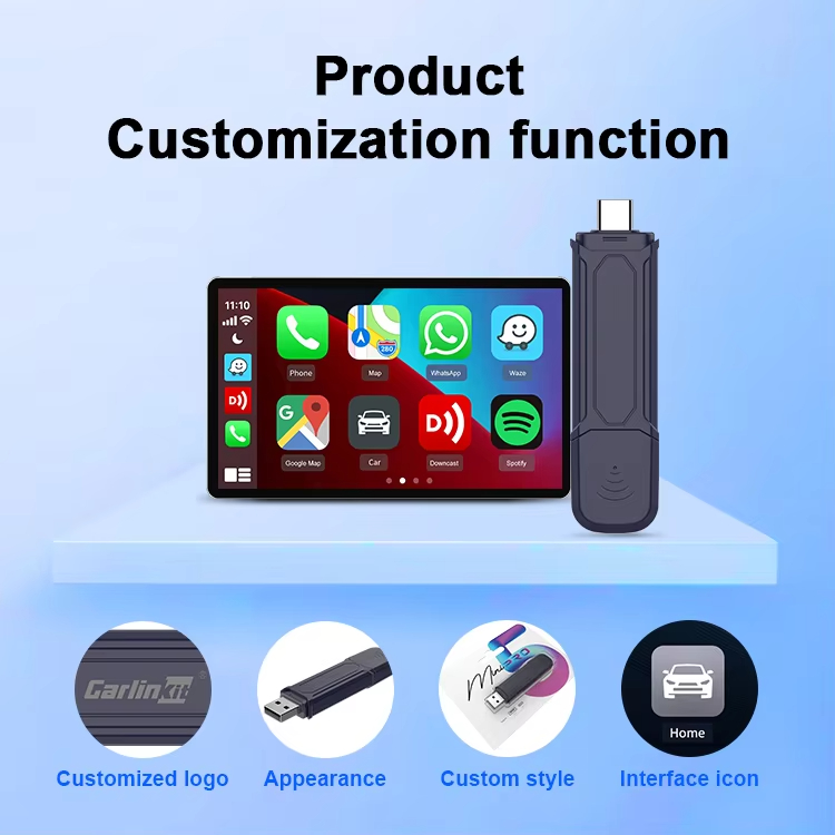 KOWANKIT Wireless CarPlay Android Auto Ai Box, Plug & Play Dongle Converts Wired To Wireless, 2in1 Car Accessories, No Delay, U2W Mini5 PRO