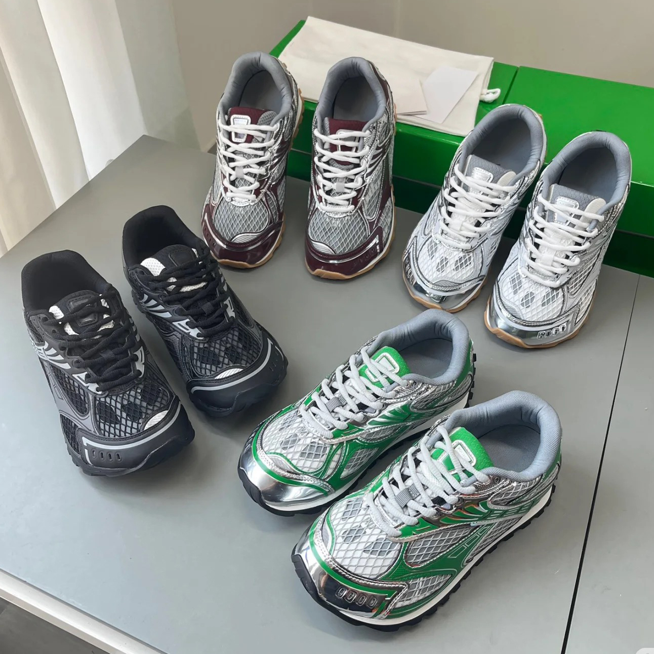 Orbit Sneakers designer shoes TOP Fishnet Upperr womens mens luxury trainers leather mesh nylon fabric shoes outdoor sneakers high quality Lightweight With box 48