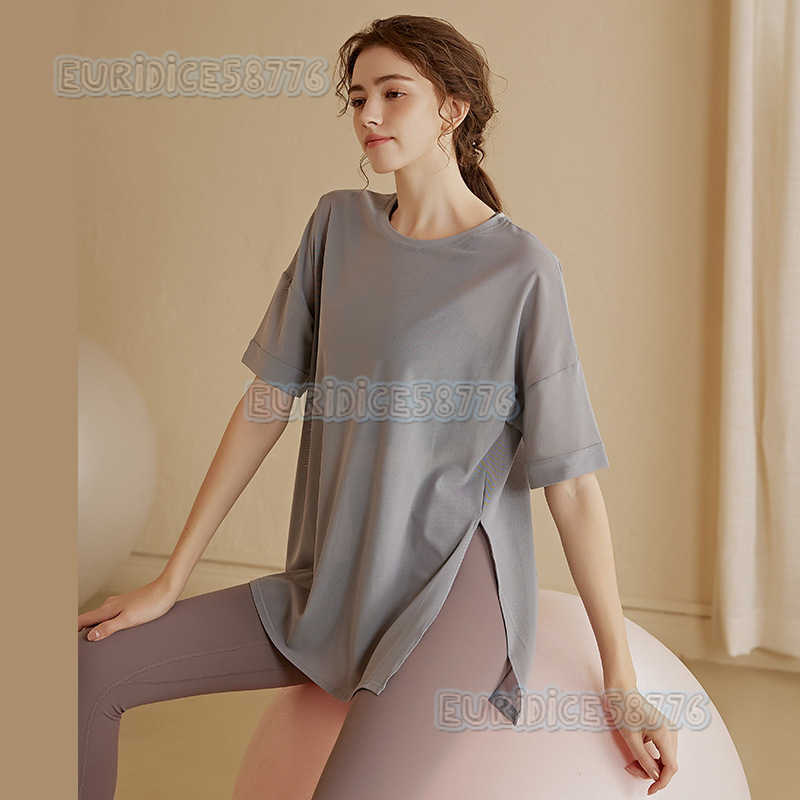 Hipcovering Sports Top for Women Summer Running Training Loose Slimming Trendy Yoga Shirt Breathable Fitness Short Sleeve H250825