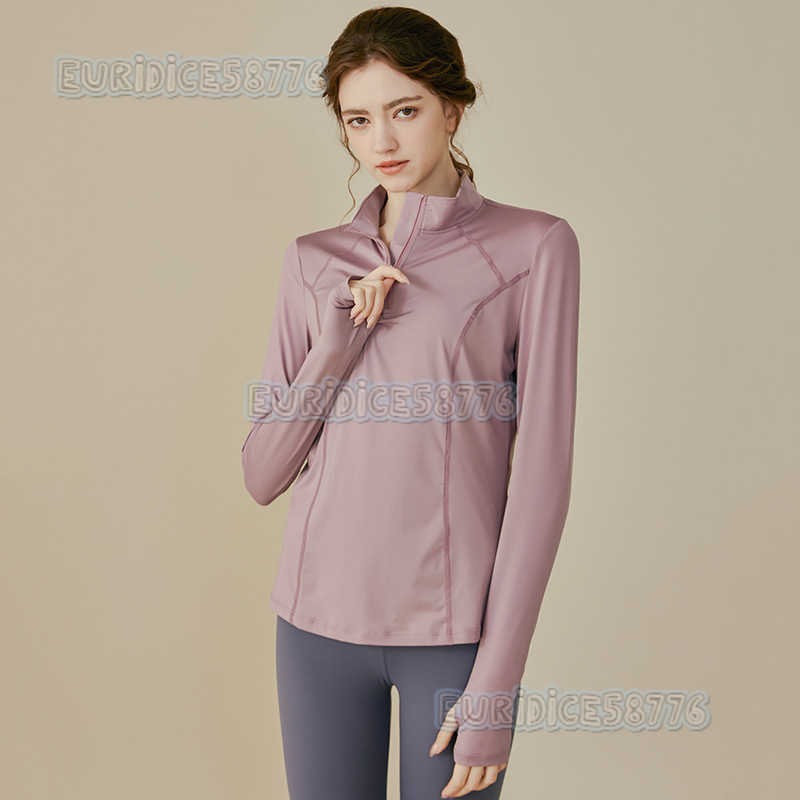 Half Zipper Yoga Clothes Women Sports Top Slimming Quick Dry Long Sleeve Running Training Autumn Winter Fitness Clothes Coat H250825