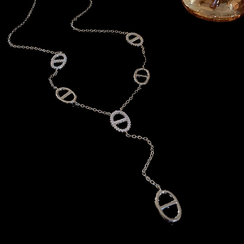 Trendy Fashion Commuter Pig Nose Shape Necklace Light High-end Feel Versatile Jewelry Bracelet for Women - view 5