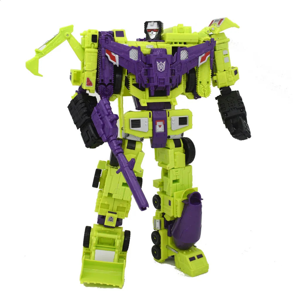 HZX 6In1 Devastator Haizhixing Transformation Toys Anime Action Figure KO G1 Robot Aircraft Engineering Vehicle Model NO Box 250826