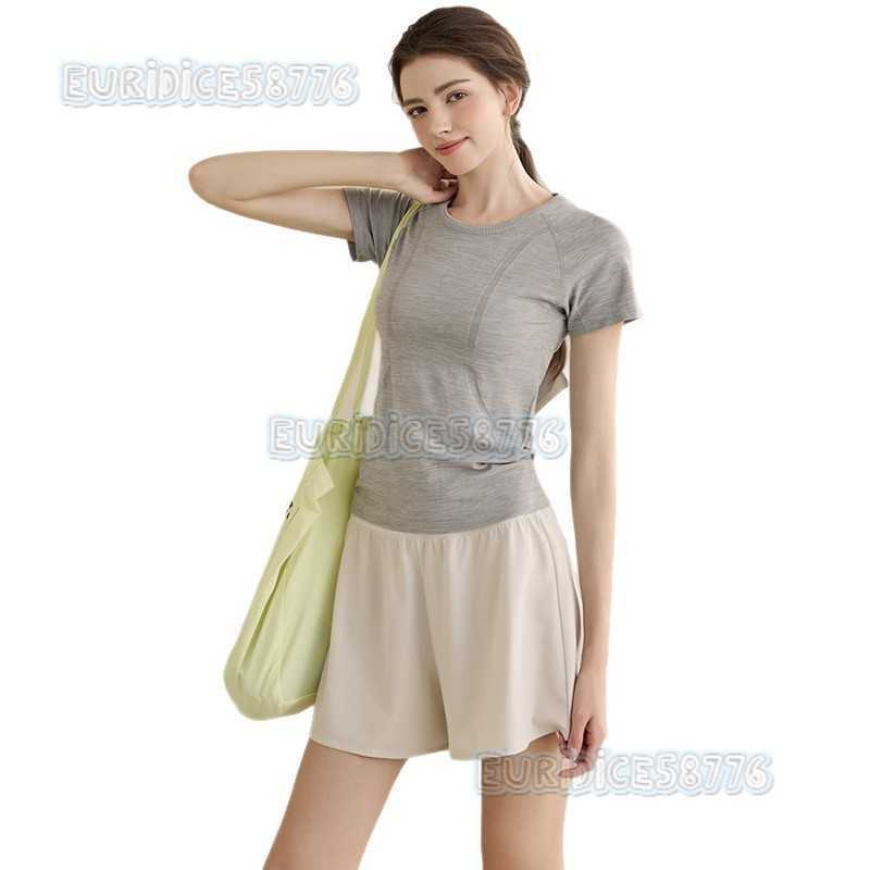Highend Seamless Tightfitting Yoga Clothes Shortsleeved Womens Sports Tops Pilates Training Fitness Clothes Summer H250825