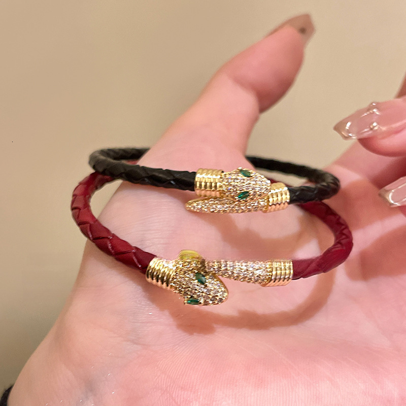 Real Gold Plated Snake Shape Adjustable Internet Celebrity Same Style Elegant Bracelet Light High-end Feel Jewelry - view 3