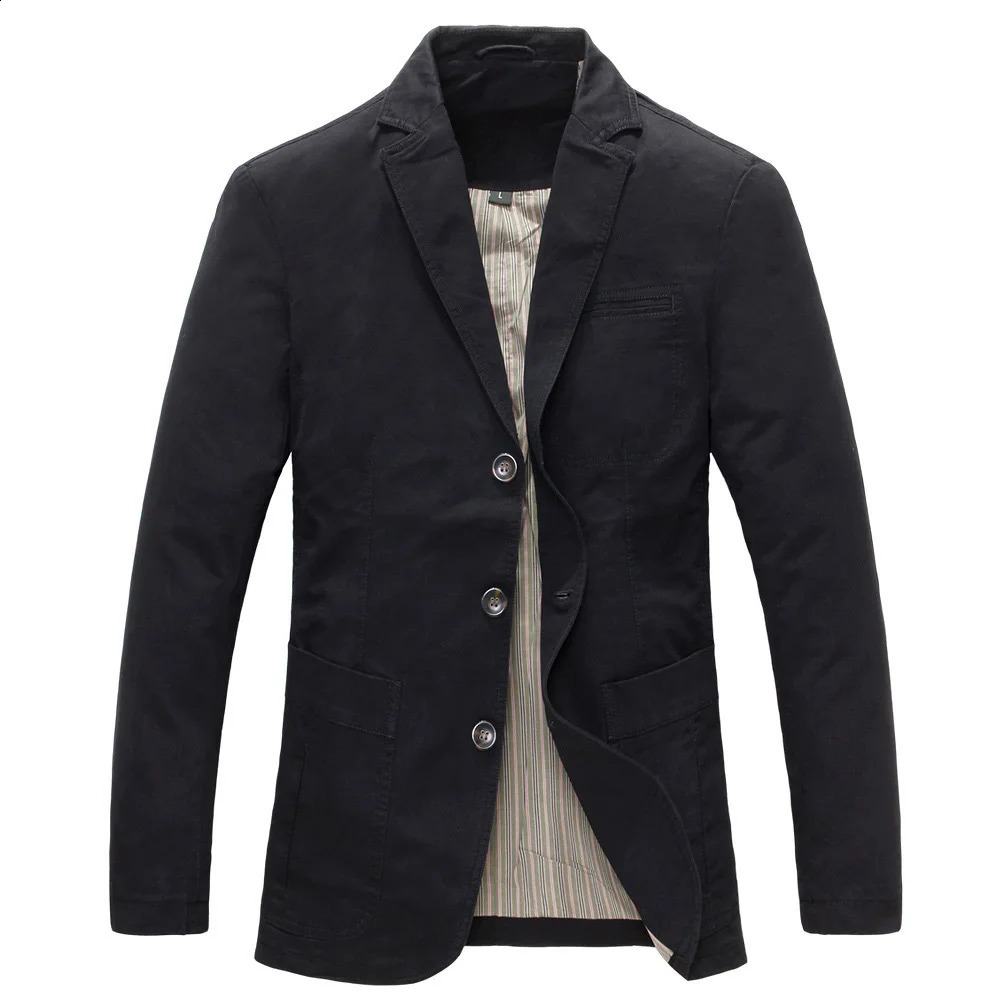 Spring Men 100 Cotton Casual Blazer Mens Military Jacket Blazers Suit Coat Male Masculino Jackets 251023