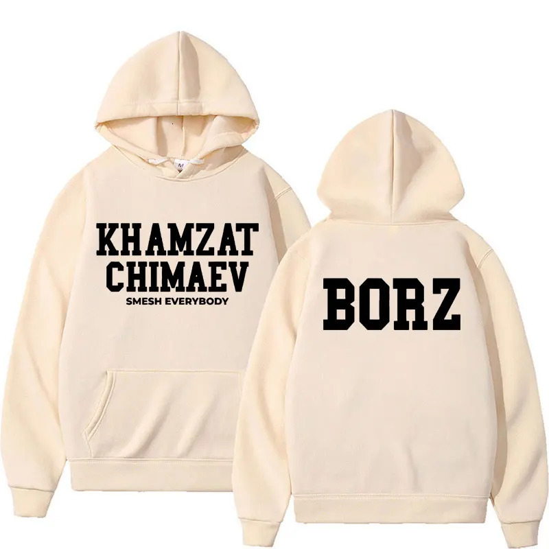 Khamzat Chimaev printed mens and womens hoodies fashionable casual sportswear autumn winter warm retro 250825
