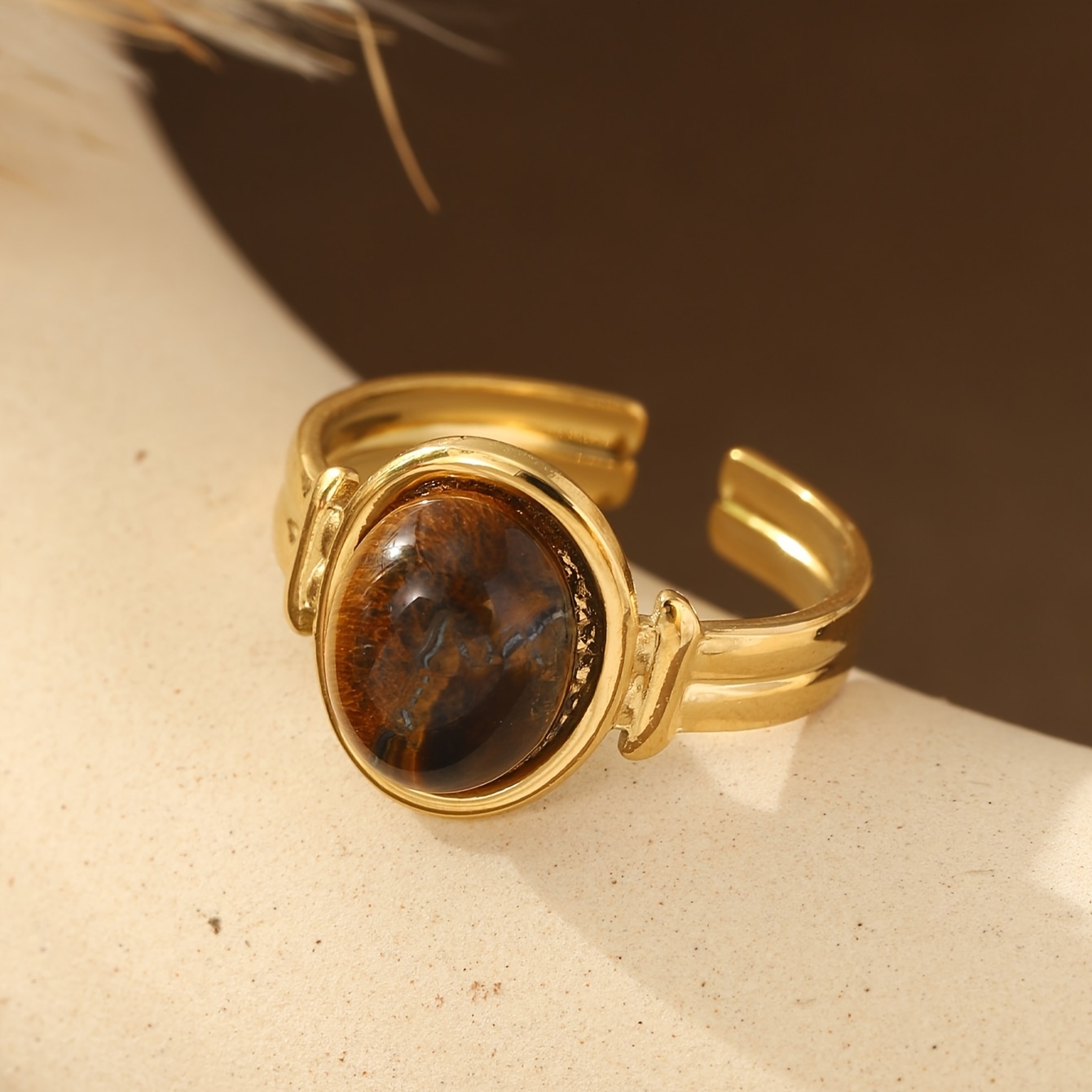 1 Piece Irregular Geometric Line Women's Personality Hip-Hop High-End Adjustable Stainless Steel Couple Ring, Internet Celebrity Style