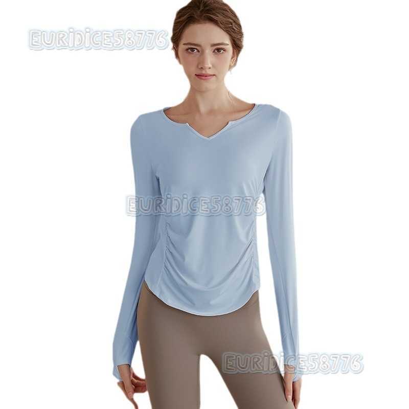 2025 New Quickdry Loose Sports Top Women Yoga Wear Long Sleeve Tshirt Breathable Slimming Running Fitness Wear H250825