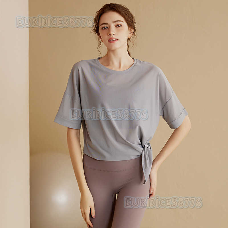 Hipcovering Sports Top for Women Summer Running Training Loose Slimming Trendy Yoga Shirt Breathable Fitness Short Sleeve H250825