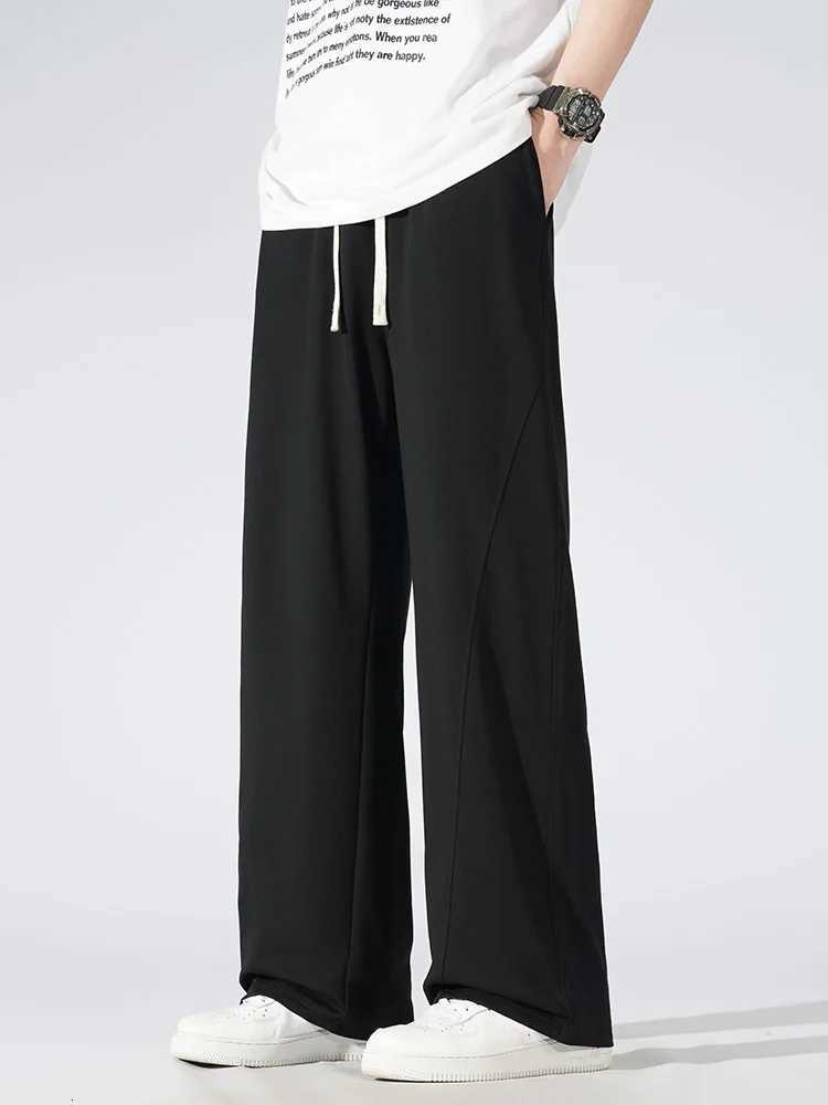 Summer Mens Sport Pants Lightweight Cotton Straight Leg Gray Sweatpants Loose Fit Jogging Pants Casual Home Gym Trousers W250826