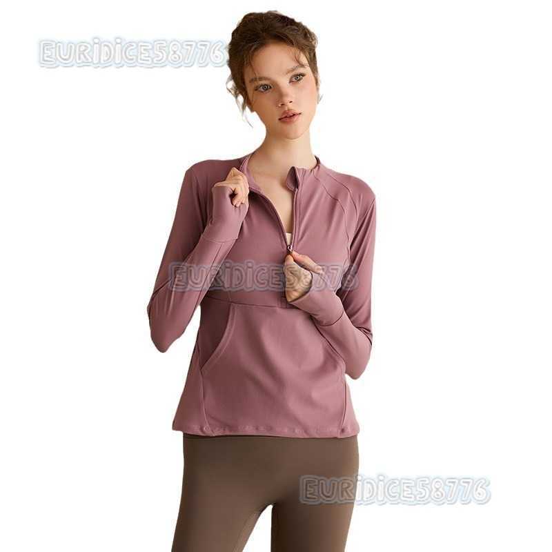 Fitness Clothing Top for Women Running Training Breathable Fitness Shirt Slimming Halfzip Sports Long Sleeve Sweatshirt Yoga Wear for Autumn H250825