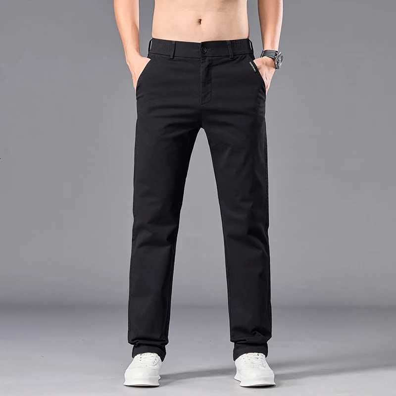 New Casual Pants Men Straight Fit Stretch Autumn Chino Trousers Men Formal Work Business Dress Khaki Fashion Spring Pants W250826