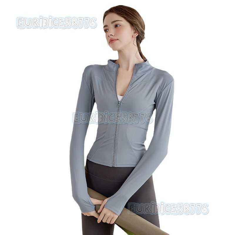 Stand Collar Zipper Yoga Jacket Women Cardigan Cycling Quickdry Sports Top Long Sleeve Autumn Winter Fitness Clothing H250825