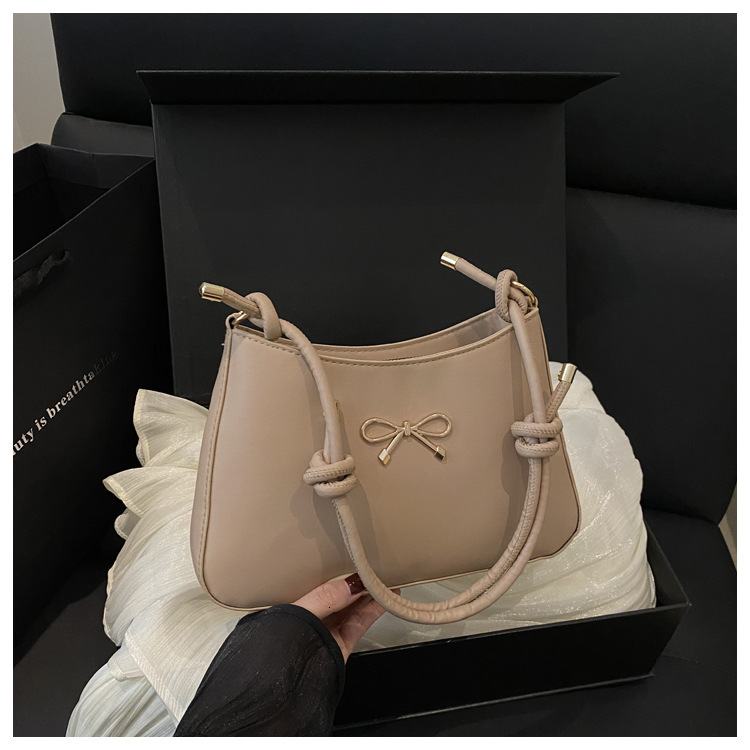 Autumn New Women s Shoulder Bag French Bow Handbag Women s New Armpit Bag Autumn New Designer Bag New Women s Crossbody Bag