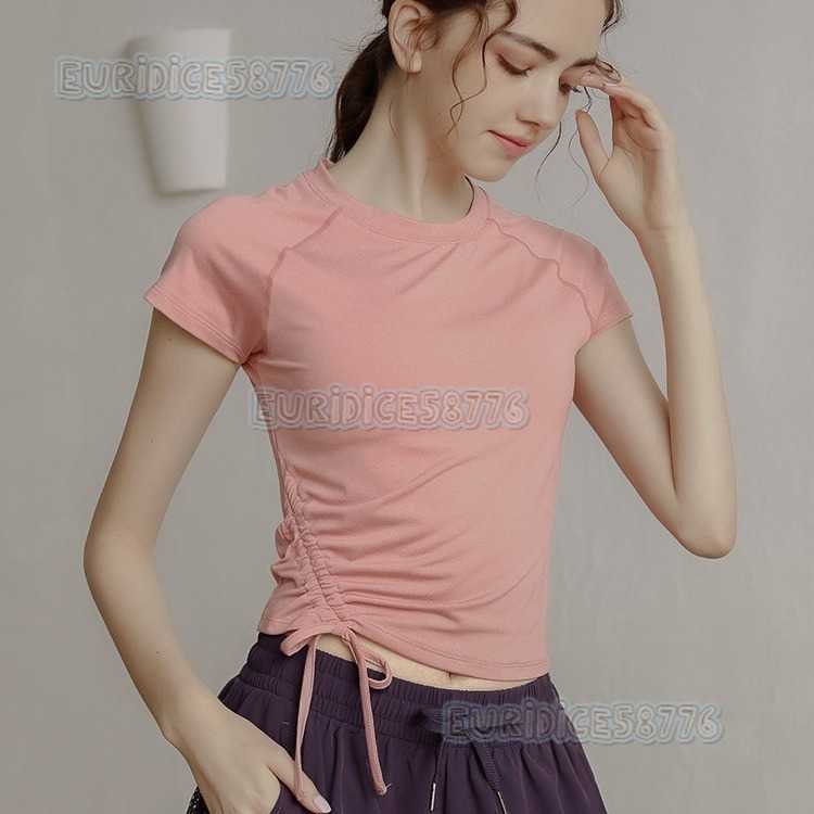New Summer Yoga Wear Short Sleeve Tshirt Women Tightfitting Quickdry Sports Top Breathable Slimming Fitness Wear H250825