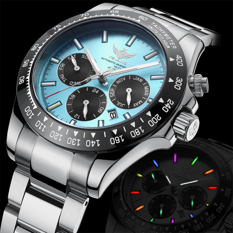 Yelang 42mm Men Luminous Watch Luxury Japan MIYOTA 9120 Automatic Movement 10Bar 100M Waterproof Military Style Watch V1033 - view 4