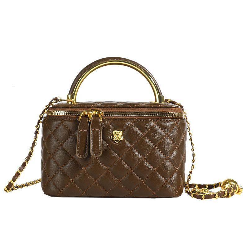 Vintage Fashion Handheld Box Bag For Women Free Delivery To Your Door New Luxury Bag Small Chanel Style Quilted Chain Shoulder Designer Bag Versatile 