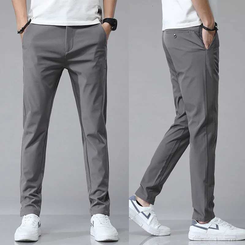 New Spring Summer Ultrathin Mens Stretch Slim Straight Casual Pants High Quality Fashion Breathable Golf Sports Trousers W250826
