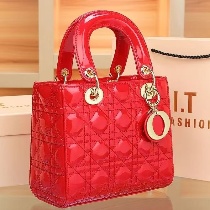 Designer bag gold and silver buckle classic patent leather Daifei bag high-end luxury bag women's shoulder bag women's handbag crossbody bag