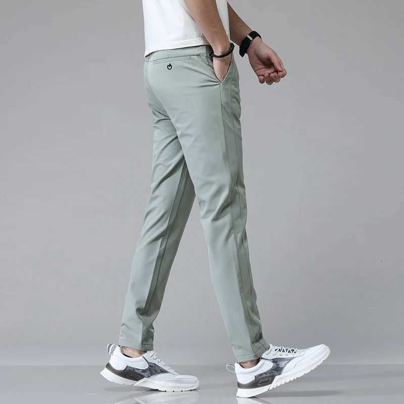 5 Colors Spring Summer Ultrathin Mens Stretch Slim Straight Casual Pants High Quality Fashion Breathable Golf Sports Trousers W250826
