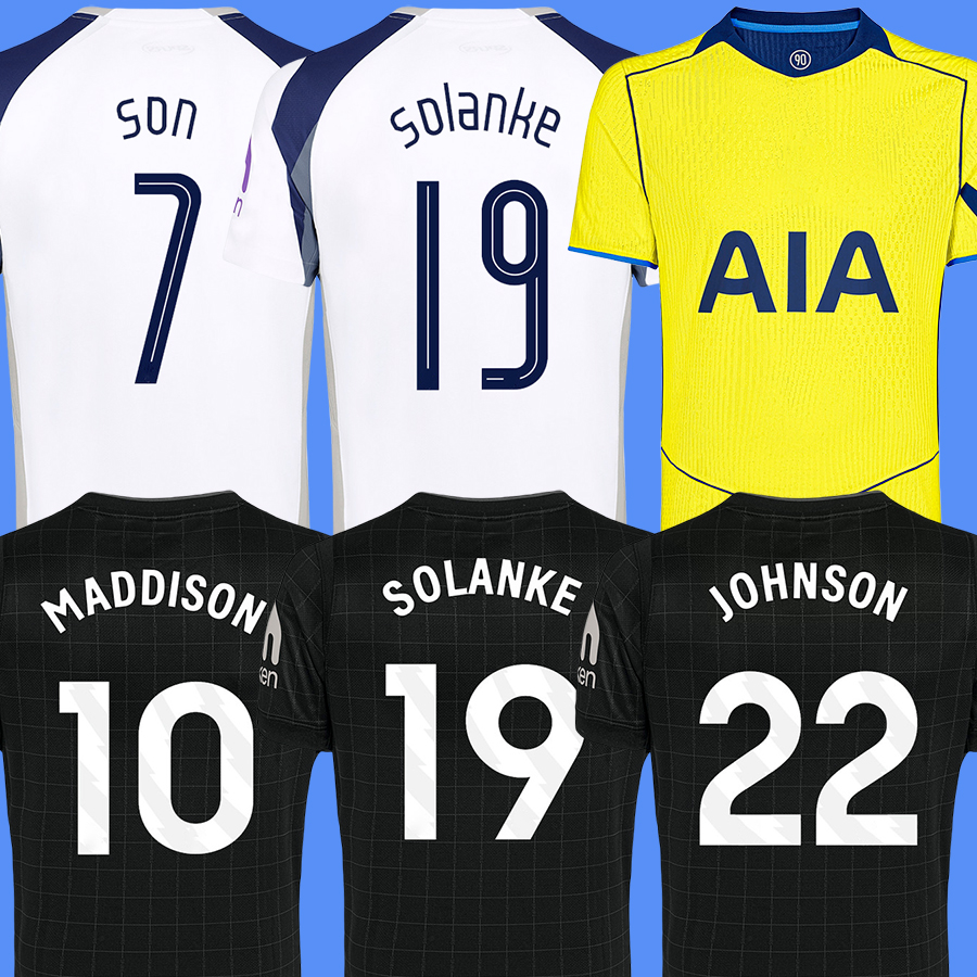 25 26 JOHNSON SON SOLANKE TEL soccer jersey MADDISON RICHARLISON ROMERO football shirt KULUSEVSKI BENTANCUR 2025 2026 men kids kits