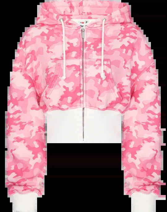 Streetwear Harajuku Retro Pink Two Piece Sportswear Hip Hop Rock Sexy Camouflage Short Hoodie Women Y2K Casual Sports Pants 250825