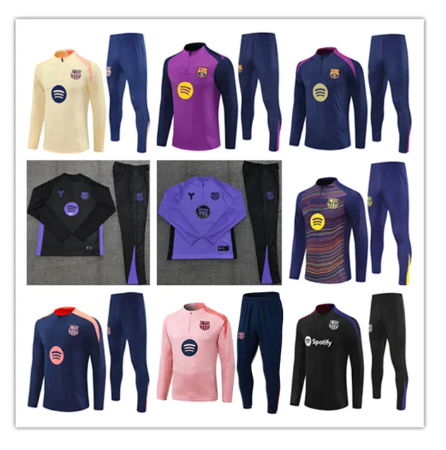 2025 2026 Barcelonaes soccer TRACKSUIT LAMINE YAMAL soccer training suit 2025/26 Barce soccer tracksuit men and kids SET tracksuit chandal futbol survetement