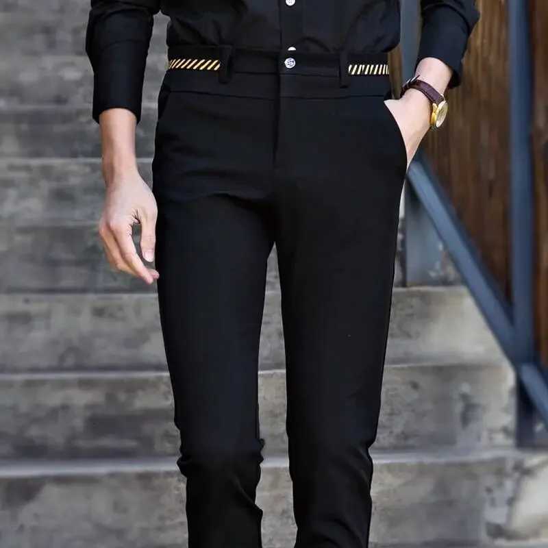 Black Suit Pants for Men Spring and Autumn Stretchy and NonIroning Office Trousers Slim Fit Formal Pants for Men Dress Pants W250826