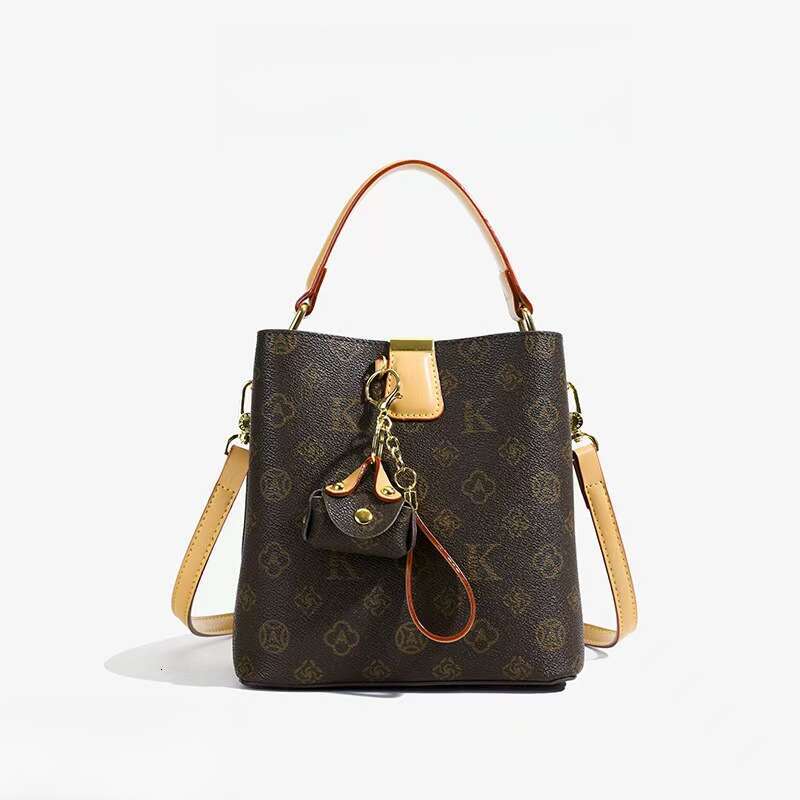 Designer Bag Luxury Bag Women's Color-Block Shoulder Bag Bucket - Style Crossbody Shoulder With Print, Fashionable Basket Design Daily Use