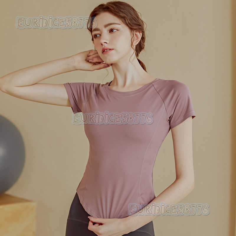 Highend Fitness Clothing for Women Quickdry Running Shirt Sports Short Sleeve Tshirt Slim Fit Yoga Wear Pilates Top H250825