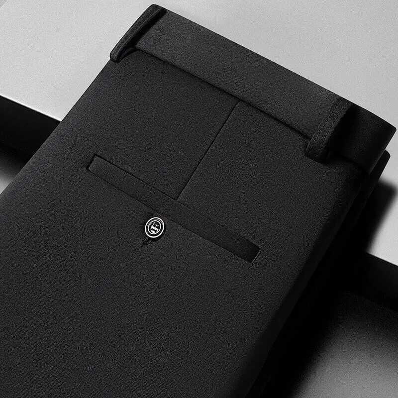 New Casual Suit Pants Pants Mens Business Casual Suit Pants Loose Straight Summer Thin Section Elastic Suit Pants W250826