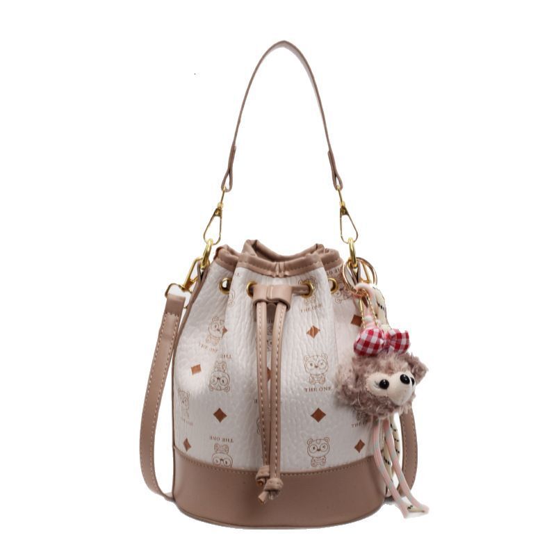 Foreign Trade Printed Drawstring Bucket Bag For Women Luxury Bag New Fashion Trendy Designer Bag Shoulder Bag Free Delivery To Your Door Commuter Cros